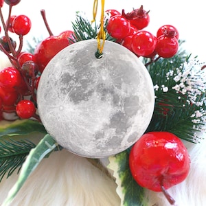 Moon Ornament, Full Moon Christmas Ornament, Moon Lover Gift, Moon Phases Gift, Science Teacher Gift, Astronomy Gift, Astrology Gift