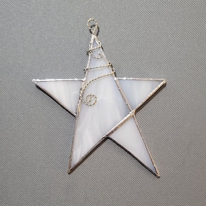 Stained Glass star ornament, Stained glass star suncatcher, Star window ornament